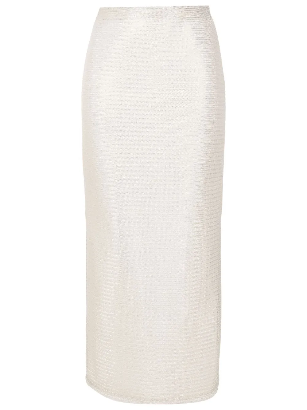 Gloria Coelho Sequin-embellished Midi Skirt In White