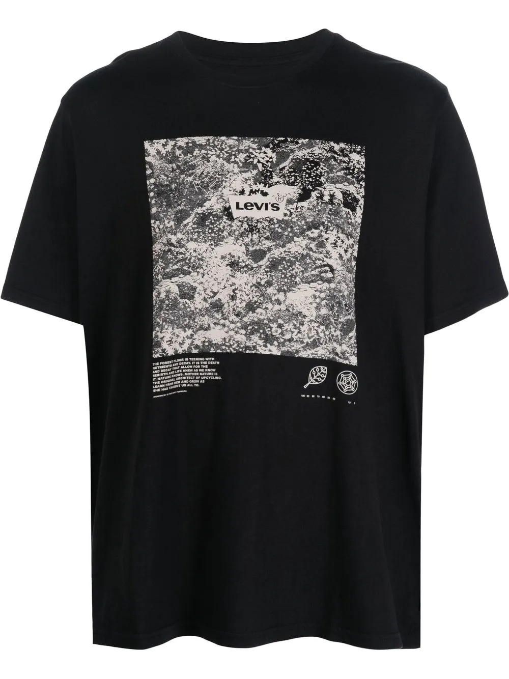 

Levi's playera con logo estampado - Negro