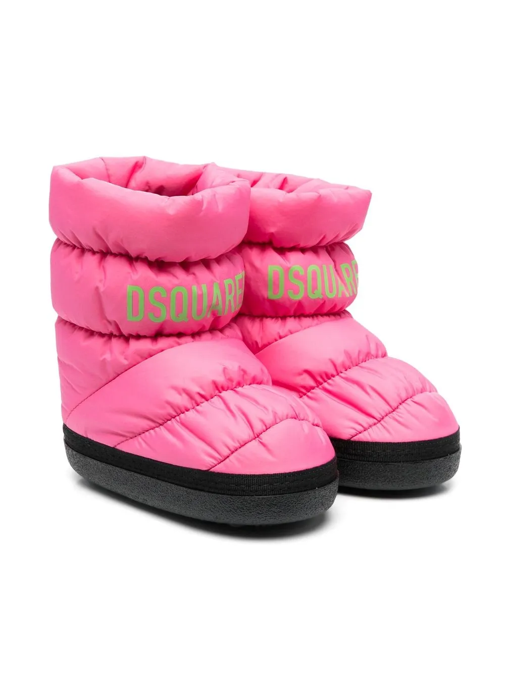 

Dsquared2 Kids botas capitonadas con logo - Rosado