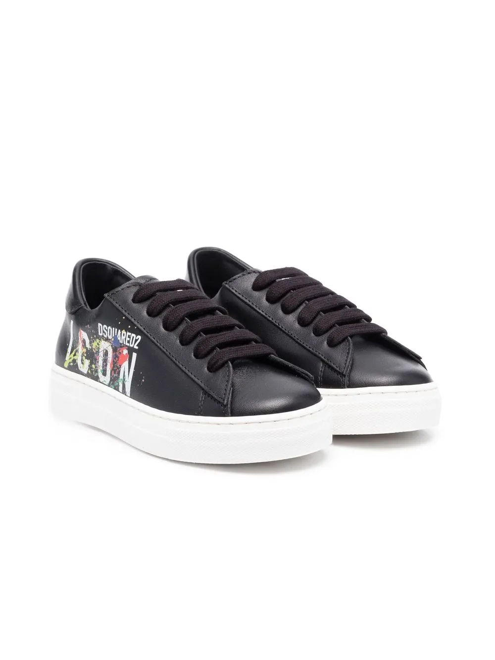 

Dsquared2 Kids tenis con estampado de salpicadura de pintura - Negro