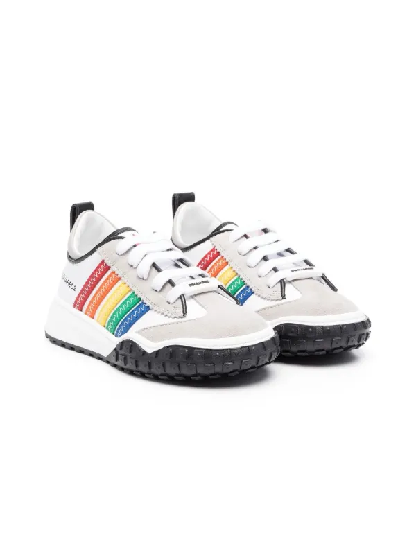 Sneakers with sales rainbow stripes