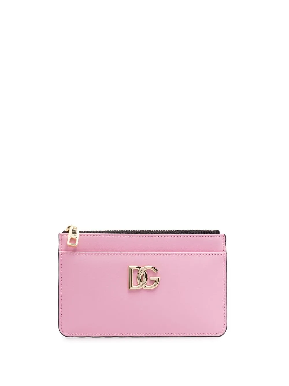 

Dolce & Gabbana logo-plaque zip-fastening wallet - Pink