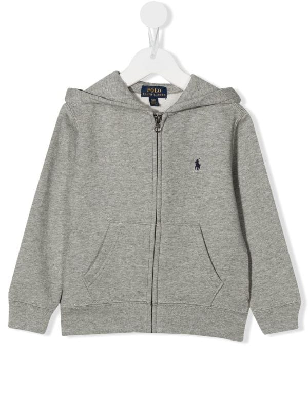 Ralph Lauren Kids logo-embroidered zip-up Hoodie - Farfetch