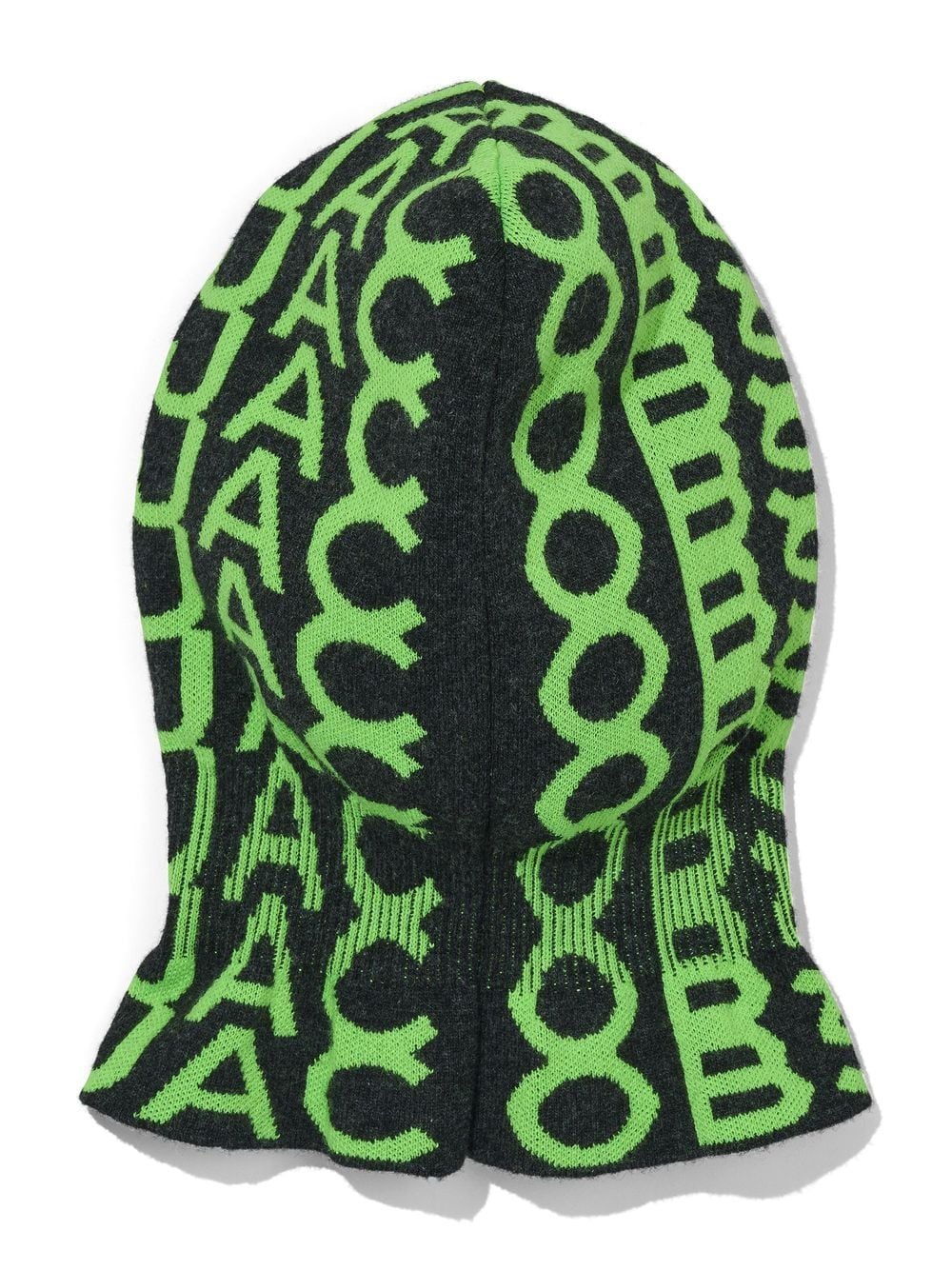 Versace Black & Green Knit Monogram Beanie