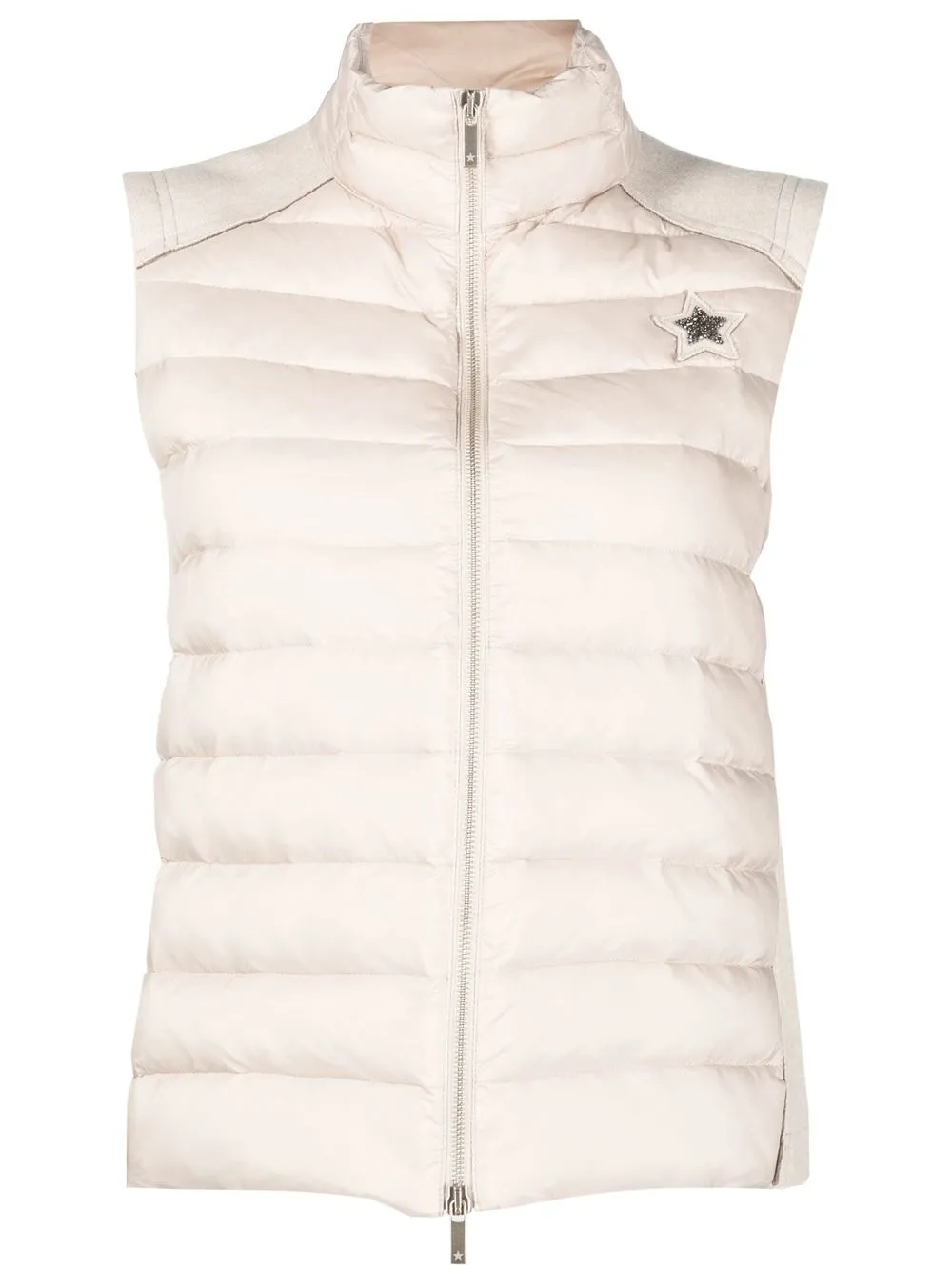 

Lorena Antoniazzi Bicol quilted gilet - Neutrals