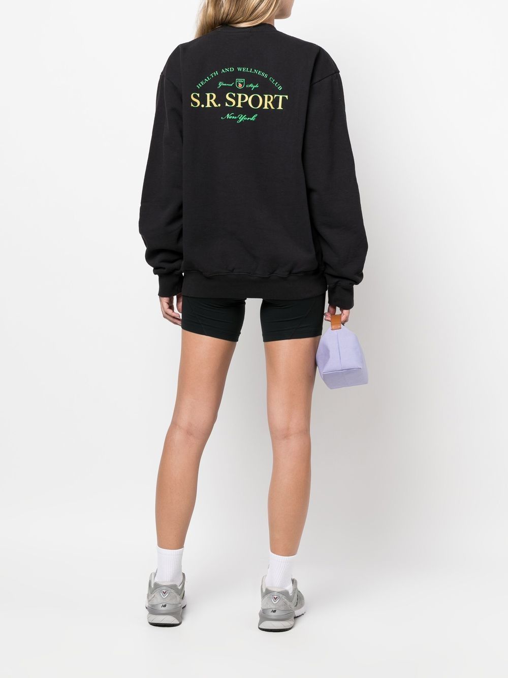 Sporty & Rich Sweater met logoprint - Zwart