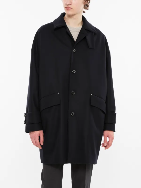 GTS HUMBIE DROP-SHOULDER SHORT COAT NAVY | GM-1128F/WO