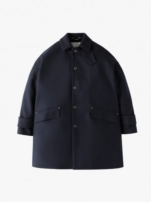 GTS HUMBIE DROP-SHOULDER SHORT COAT NAVY | GM-1128F/WO