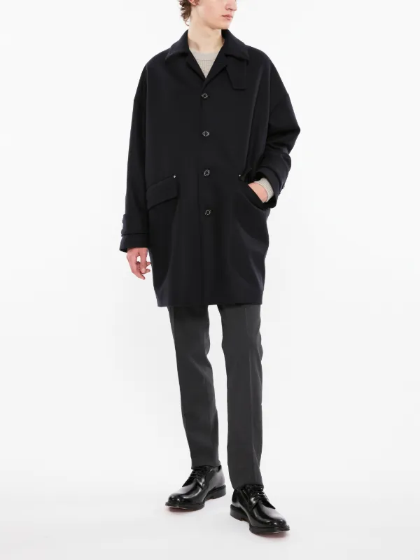 GTS HUMBIE DROP-SHOULDER SHORT COAT NAVY | GM-1128F/WO