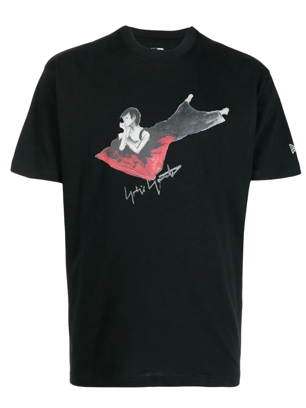 

Yohji Yamamoto playera con estampado gráfico - Negro