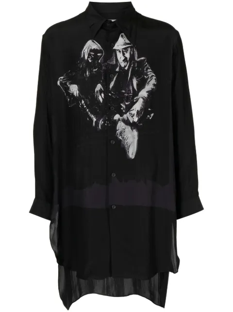 Yohji Yamamoto graphic-print cotton shirt