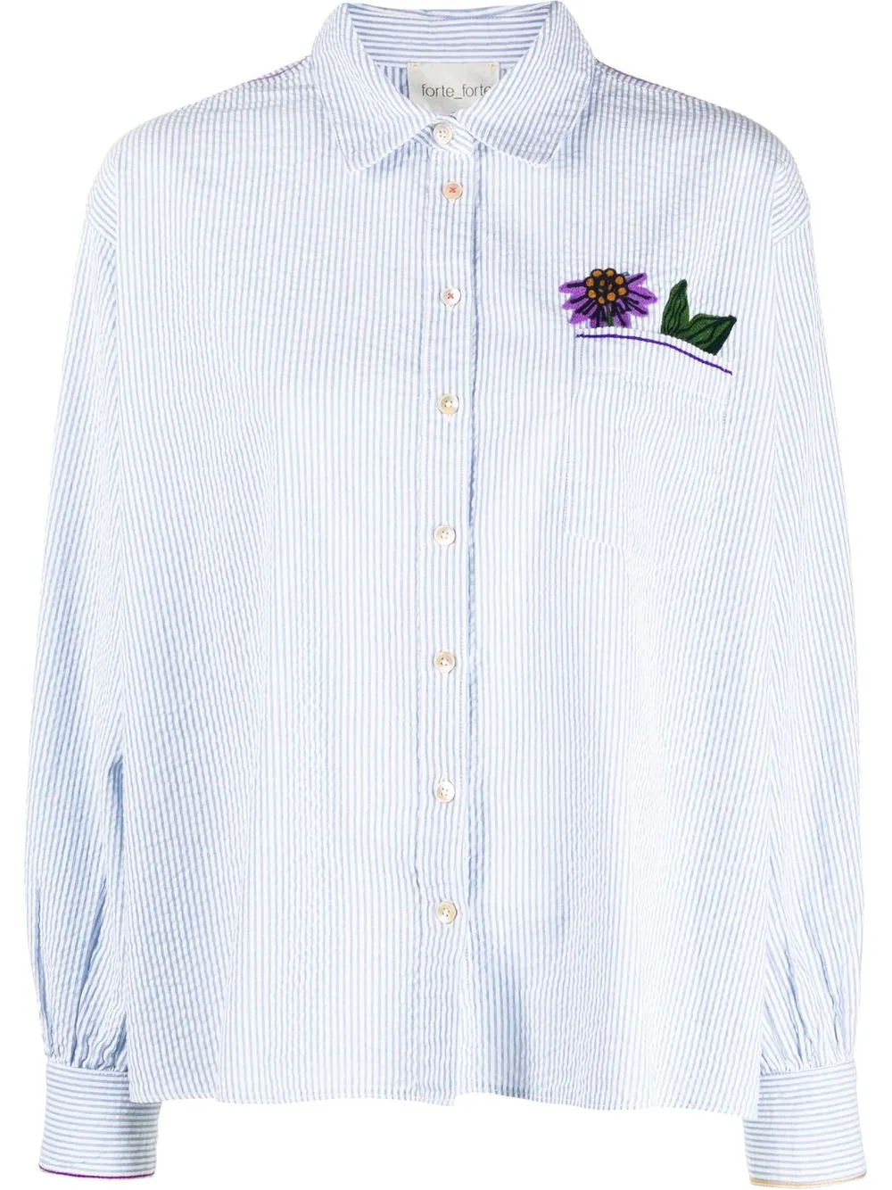 

Forte Forte graphic-print button-up shirt - Blue