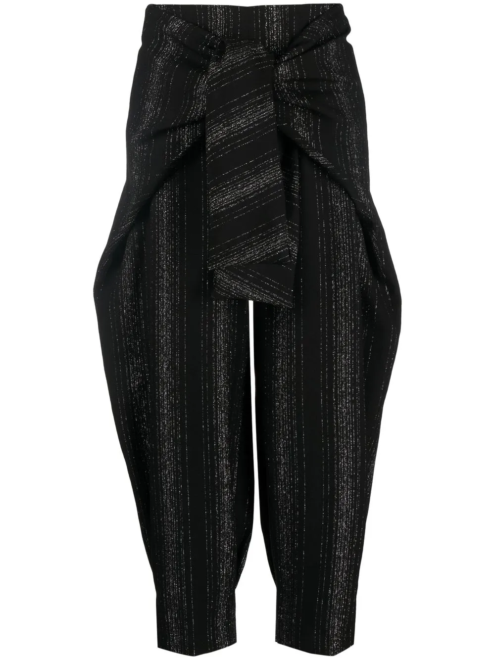 

Stella McCartney pantalones estilo globo con detalle de lúrex - Negro