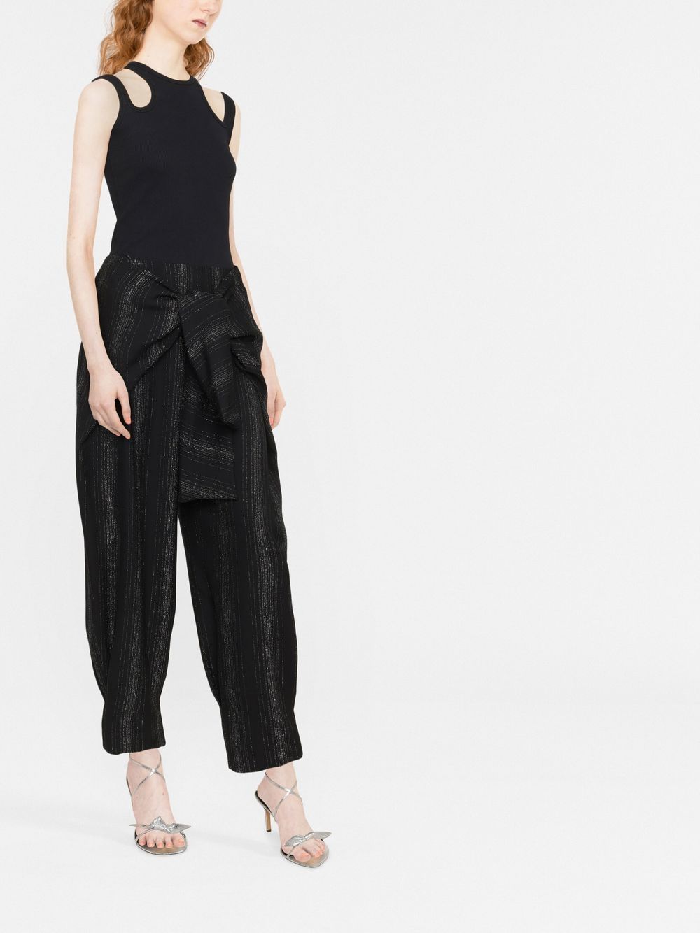 Stella McCartney Broek met lurex detail - Zwart