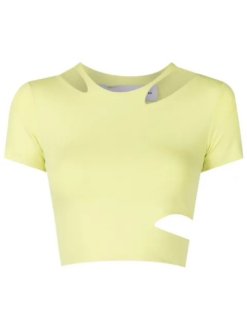 Gloria Coelho cut out-detail cropped T-shirt