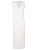 Gloria Coelho ruched sleeveless maxi dress - White