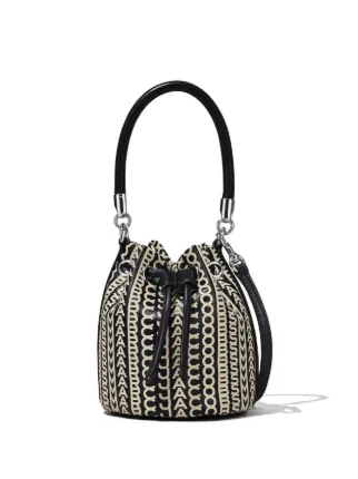 Marc Jacobs The Monogram Leather Mini Bucket Bag | White