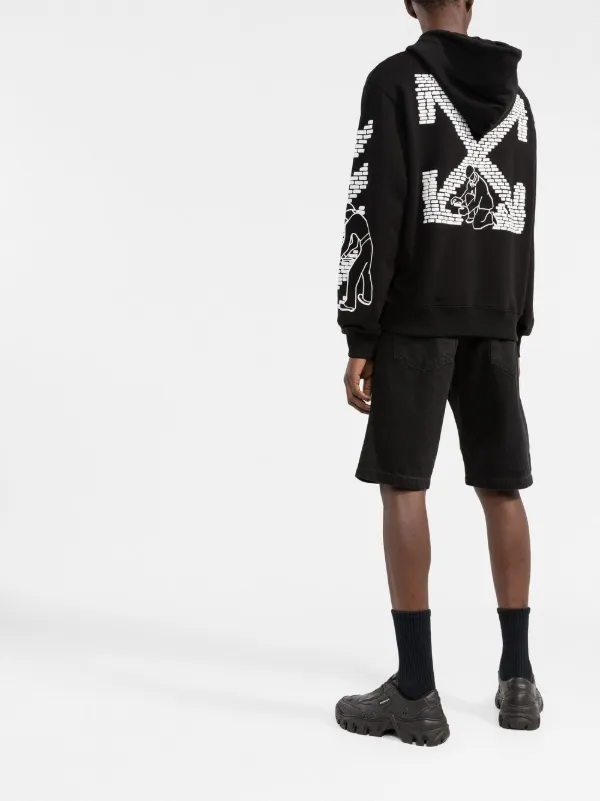 Arrows-motif Drawstring Hoodie - Farfetch