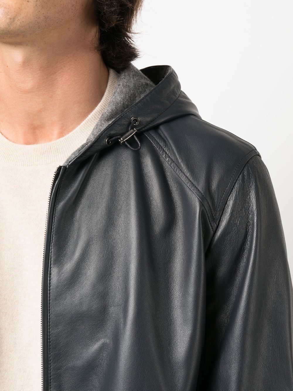 corneliani leather jacket