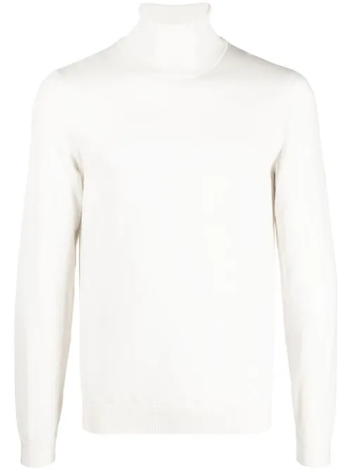 Pull en laine vierge à col roulé - BOSS - Modalova