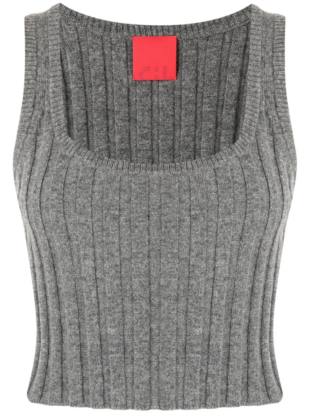 

Cashmere In Love Orla cropped knitted top - Grey