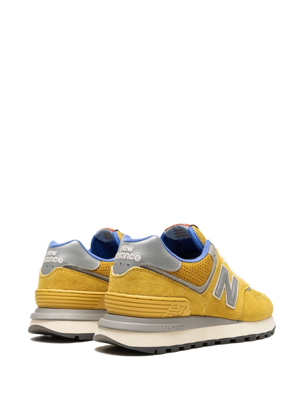 Shop New Balance X Bodega 574 Legacy "yellow" Sneakers In Blue