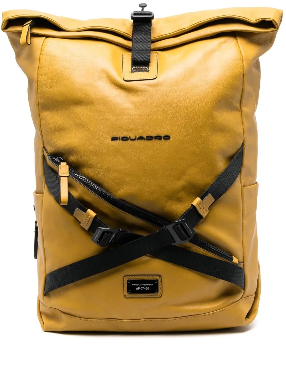 PIQUADRO Zaino con logo goffrato - Giallo