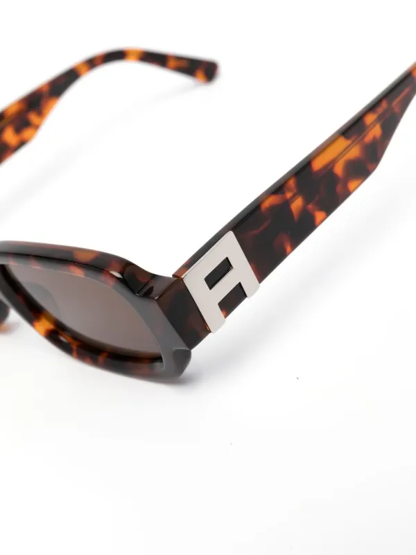 Ambush Eyewear Thia スクエアサングラス | ブラウン | FARFETCH JP