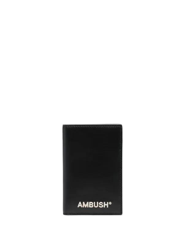 AMBUSH logo-plaque Leather Wallet | Black | FARFETCH AO