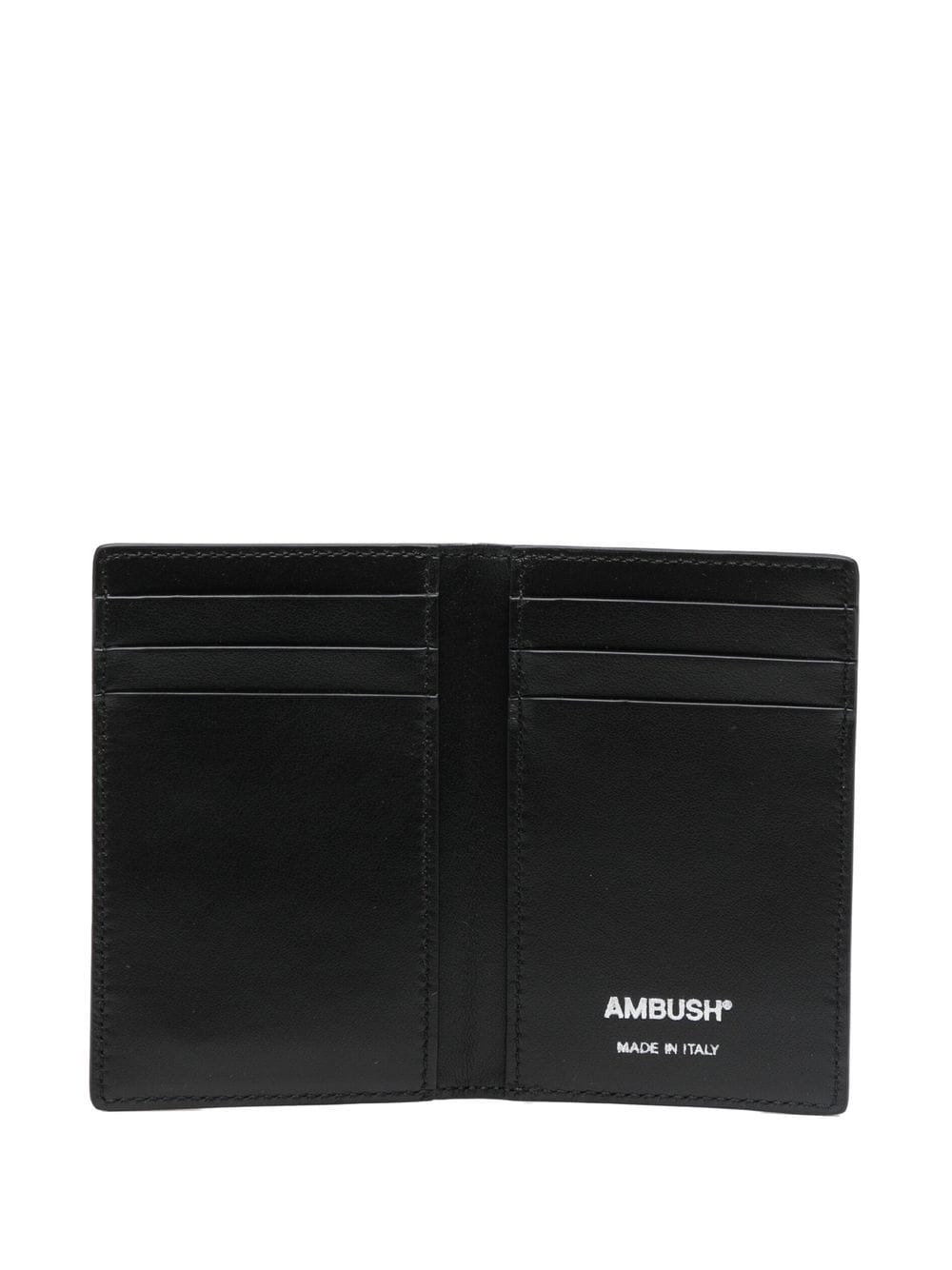 Shop Ambush Logo-plaque Leather Wallet In Black