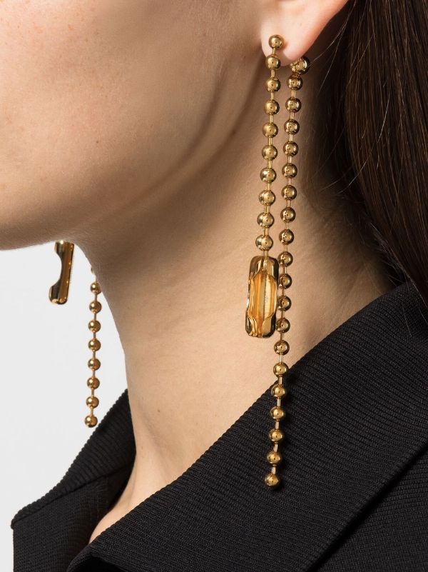 Gold chain store dangle earrings