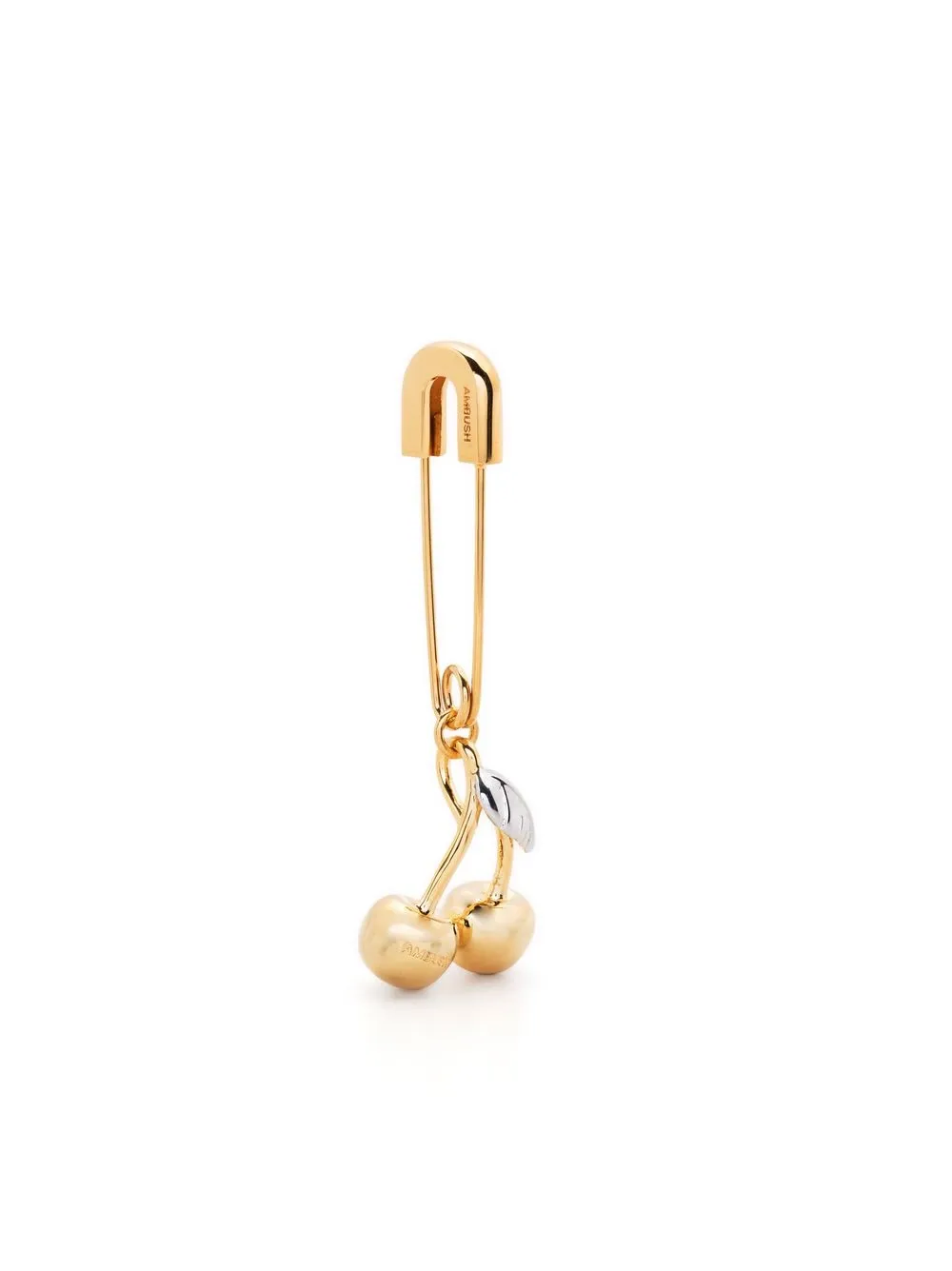 

AMBUSH cherry-charm safety pin earring - Gold