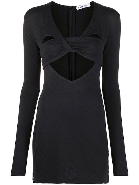 AMBUSH monogram-jacquard mini dress