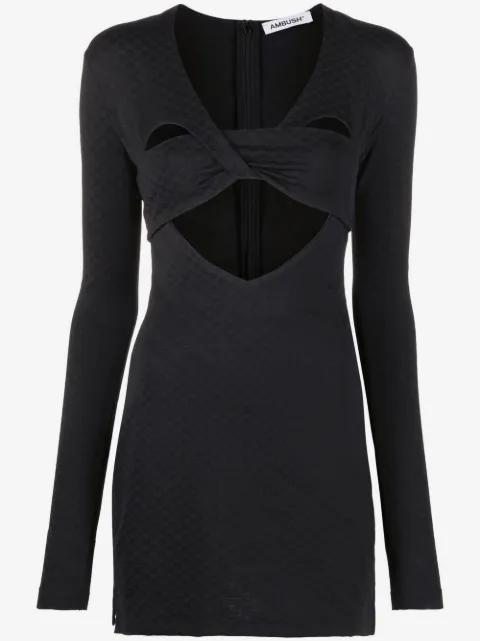 AMBUSH monogram-jacquard mini dress