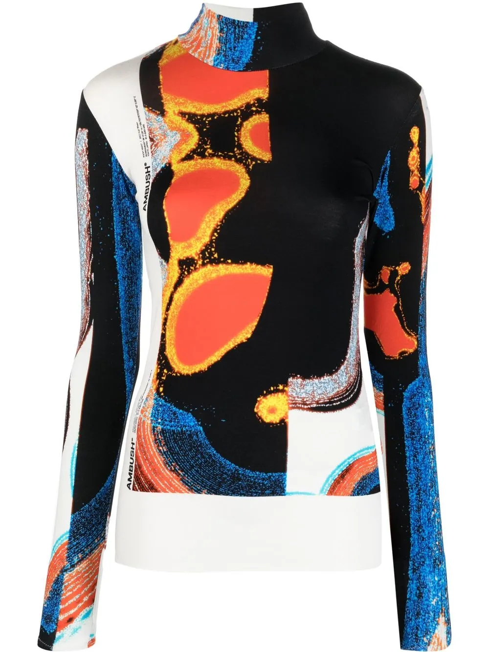 AMBUSH graphic-print long-sleeve Top - Farfetch