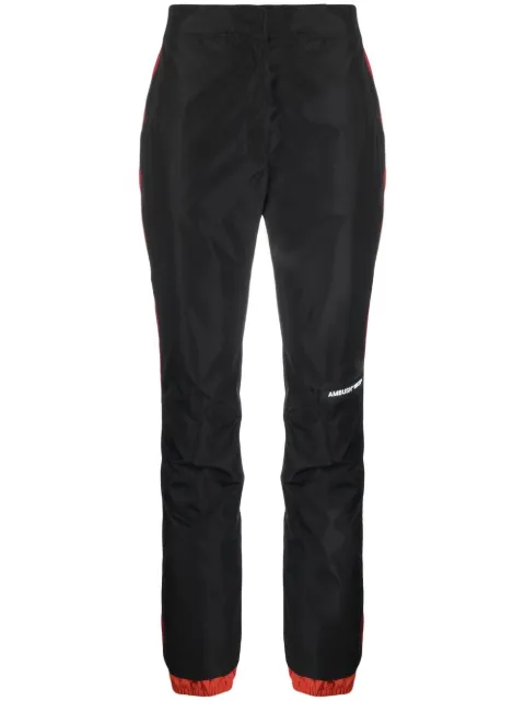 AMBUSH contrast-trim logo-panel trousers