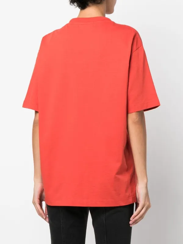 AMBUSH multi-cord logo-print T-shirt | Red | FARFETCH