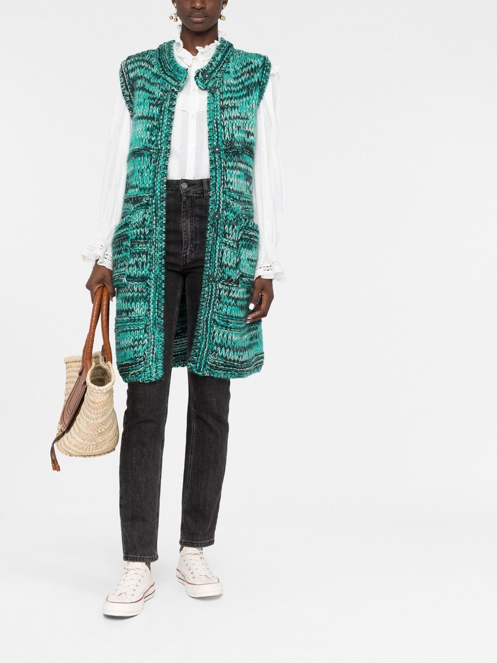 P.A.R.O.S.H. Lang gilet - Groen