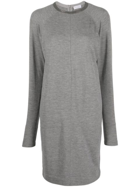 Brunello Cucinelli Monili-trim knitted dress