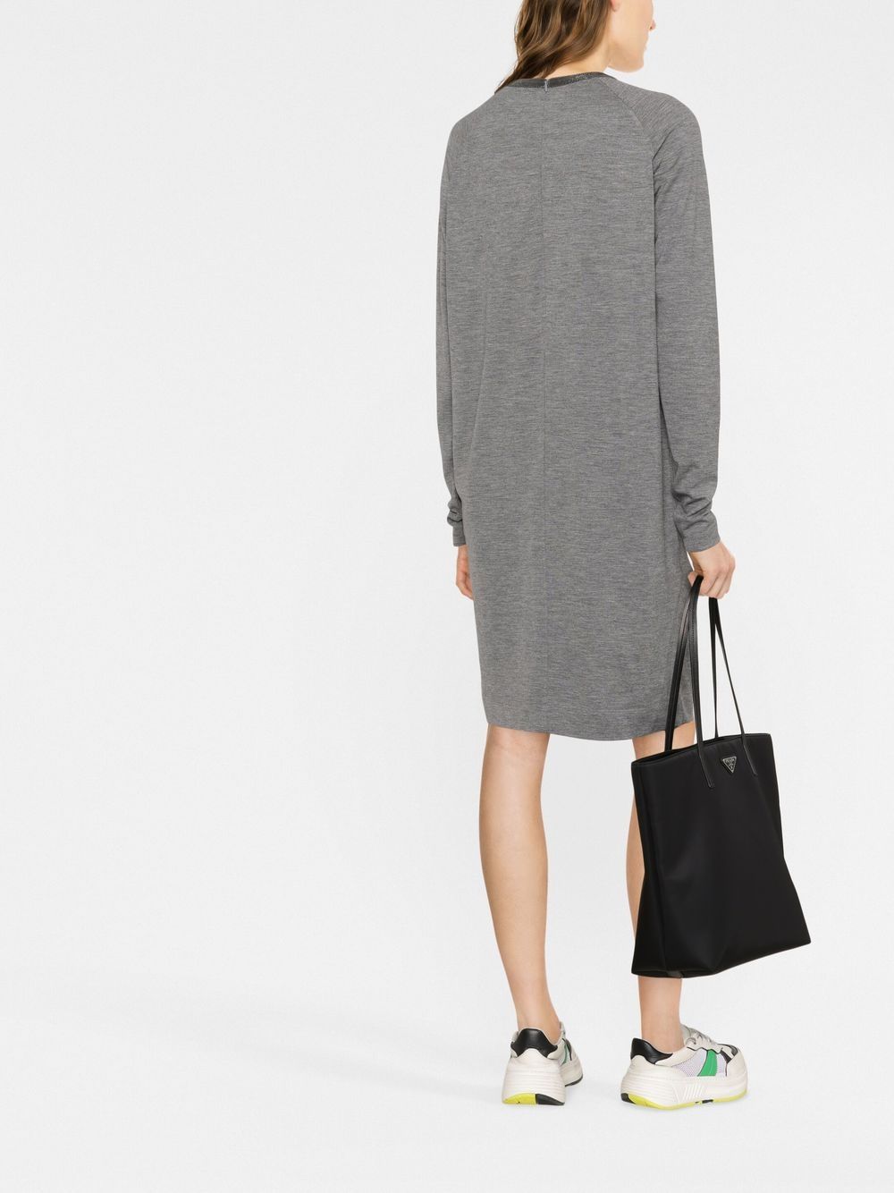 Brunello Cucinelli Monili-trim knitted dress Women