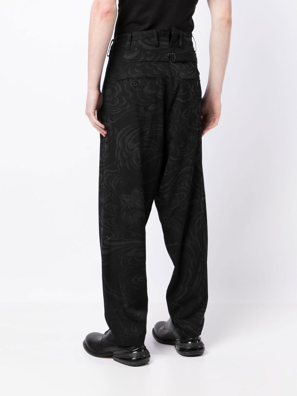 graphic-print slouchy trousers