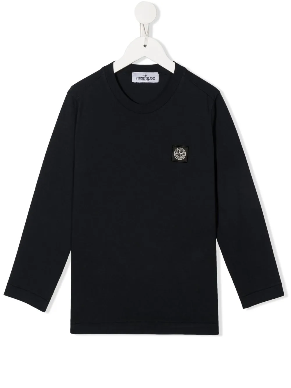 

Stone Island Junior playera manga larga con parche del logo - Azul