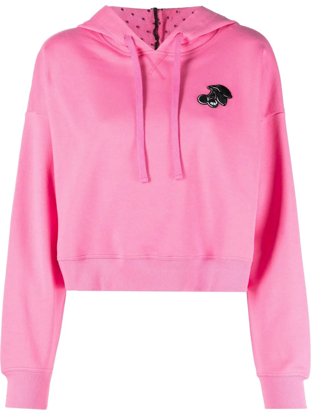 

RED Valentino hoodie con logo bordado - Rosado