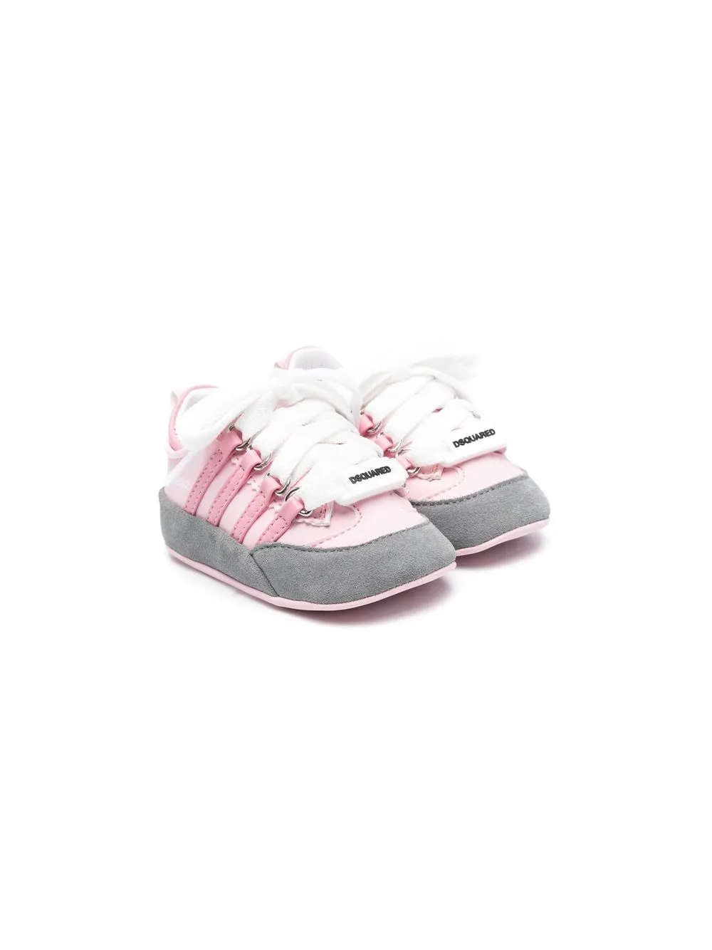 

Dsquared2 Kids tenis bajos con detalle de rayas - Rosado