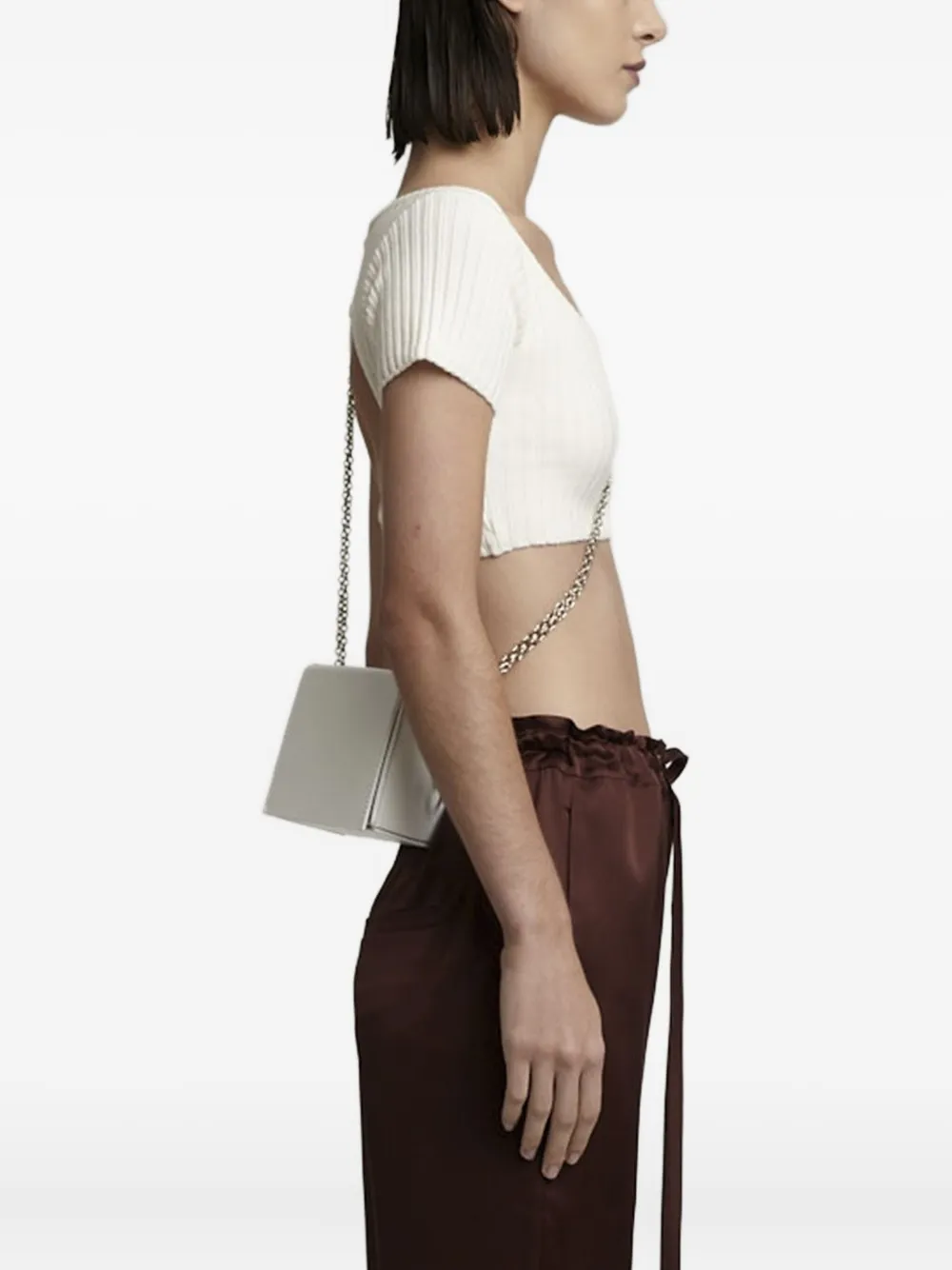 Gloria Coelho Geribbelde tanktop Wit