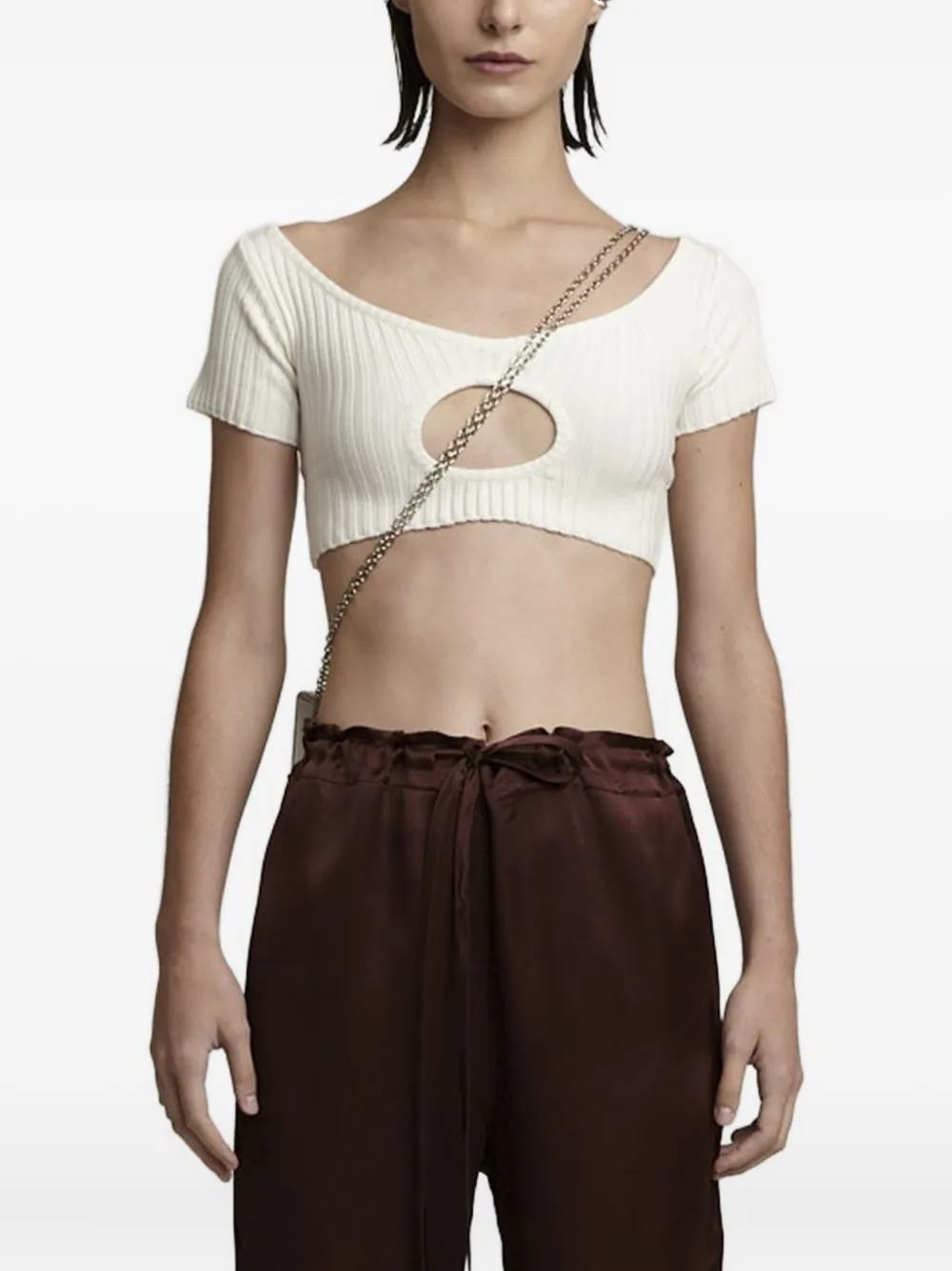 Gloria Coelho cut-out ribbed top | White | Image 1