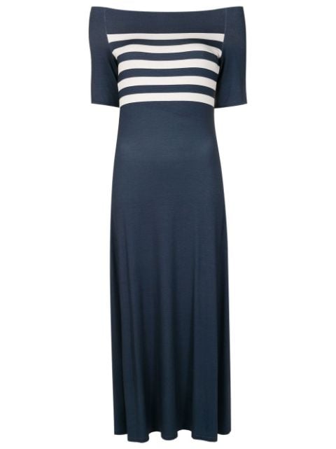 Gloria Coelho colour-block striped long dress
