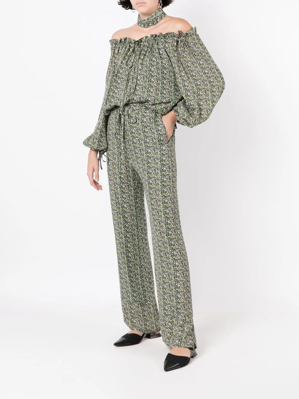 Gloria Coelho Broek met print - Groen