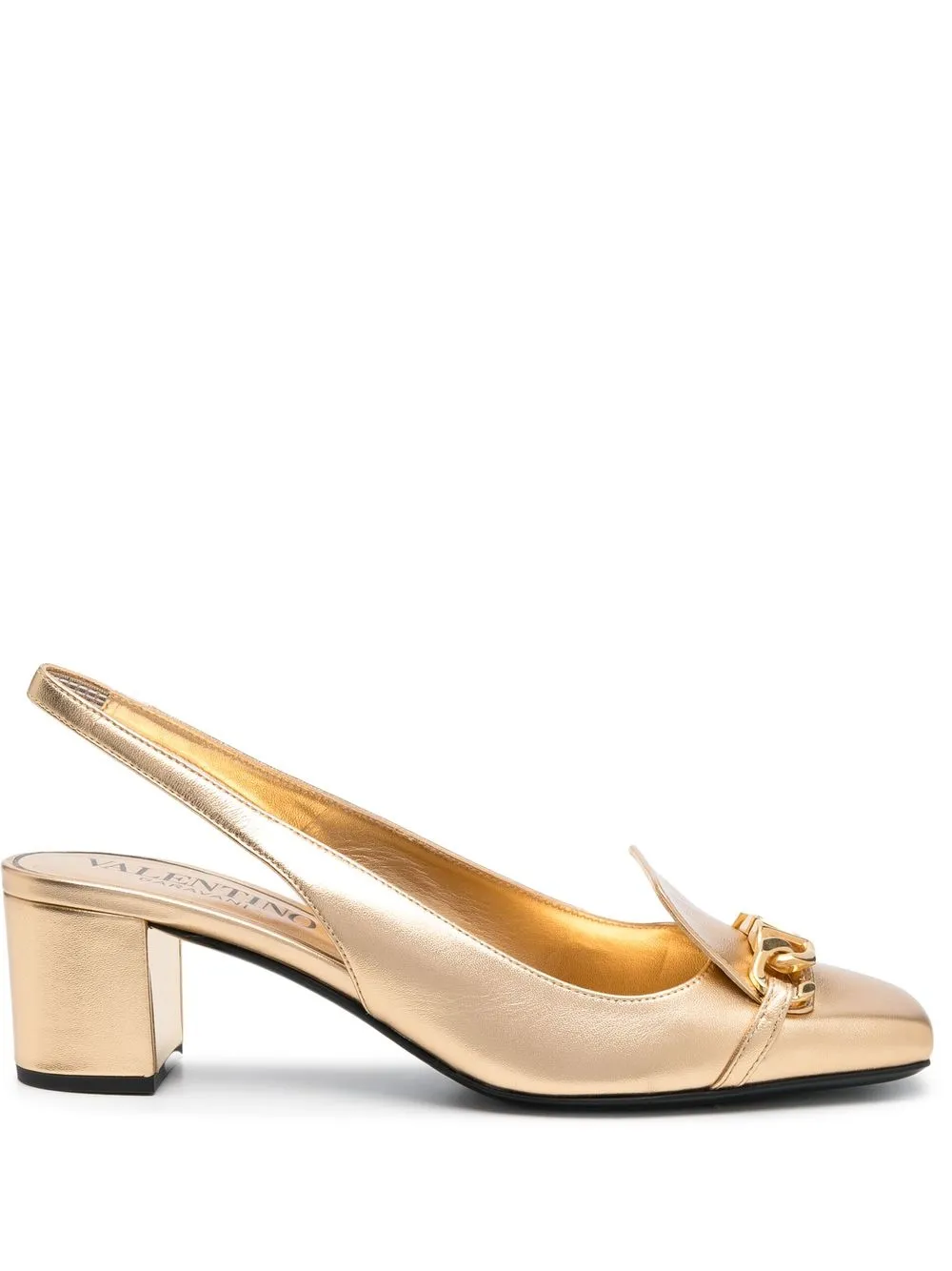 

Valentino Garavani VLogo square toe pumps - Yellow