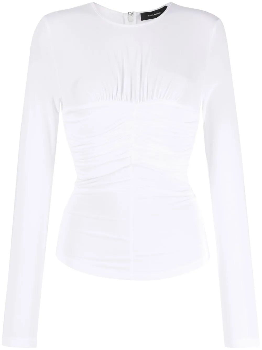 

Isabel Marant gathered-detail long-sleeve top - White